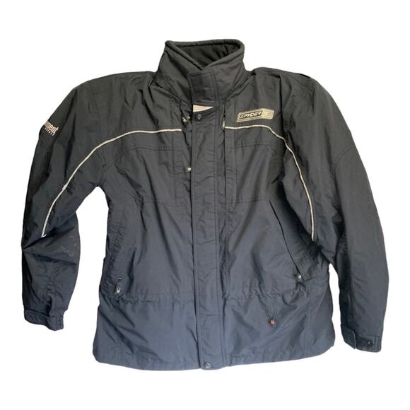 Spyder mens large Entrant gii black jacket ski snow board winter coat reflective - Picture 1 of 16